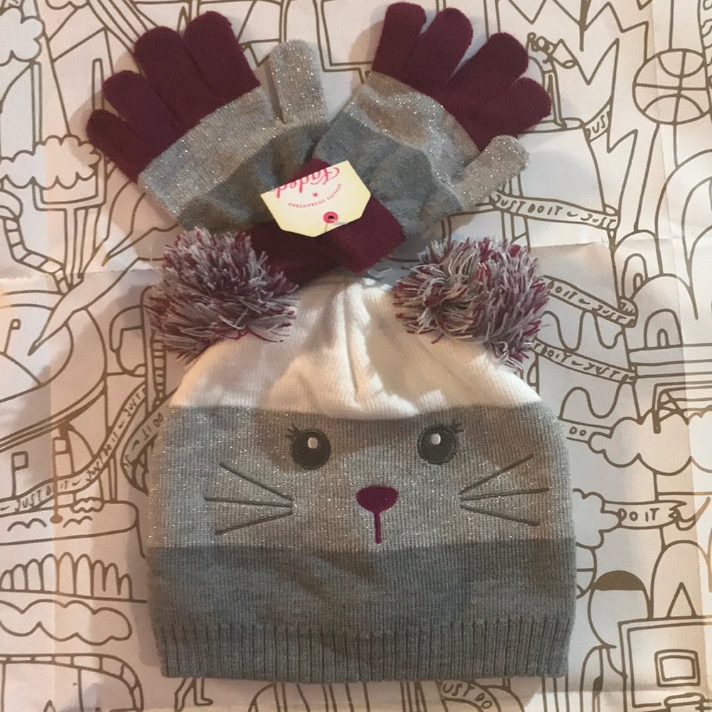 Mouse Winter skull cap & Glove